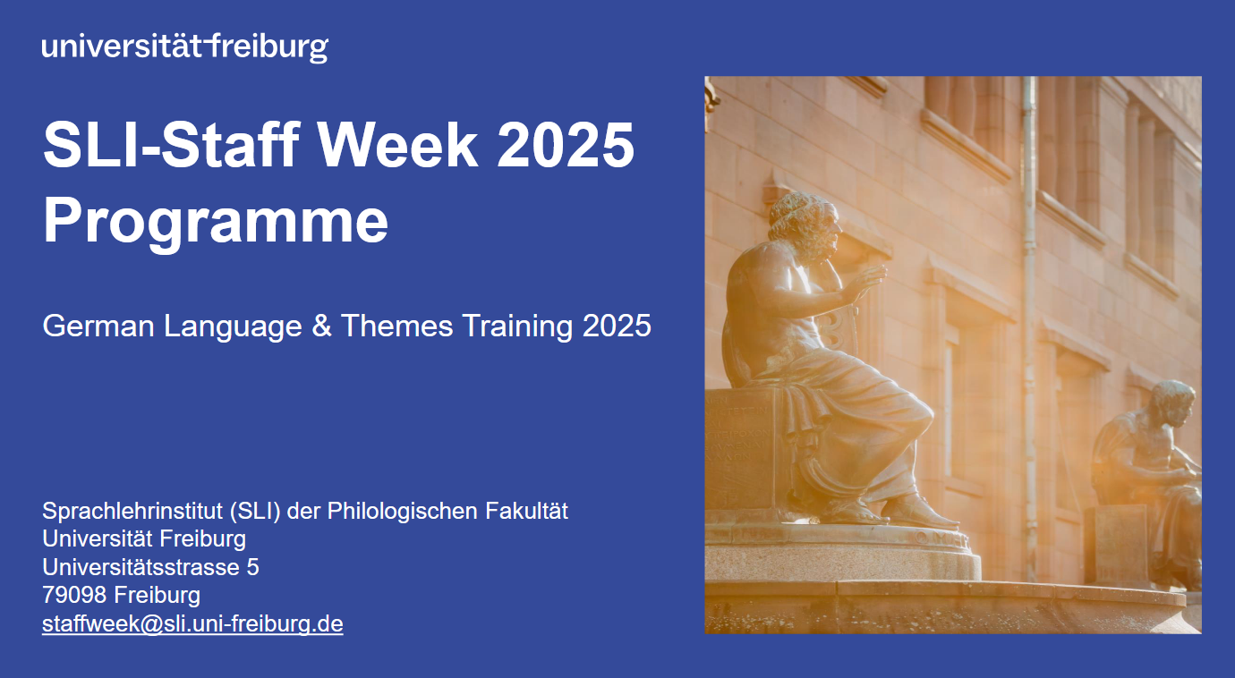 Staff Week Programme 2025 of the University of Freiburg (Germany)